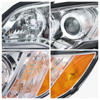 Passenger side Chrome Projector Halogen headlight close-up for 2008-2009 Subaru Outback