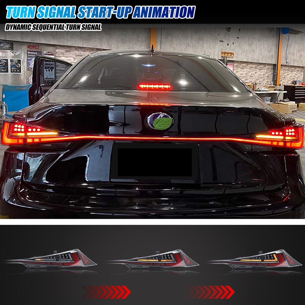 Sequential LED turn signal on the 2014-2020 Lexus IS250 / IS350 / IS200t / IS300 tail light