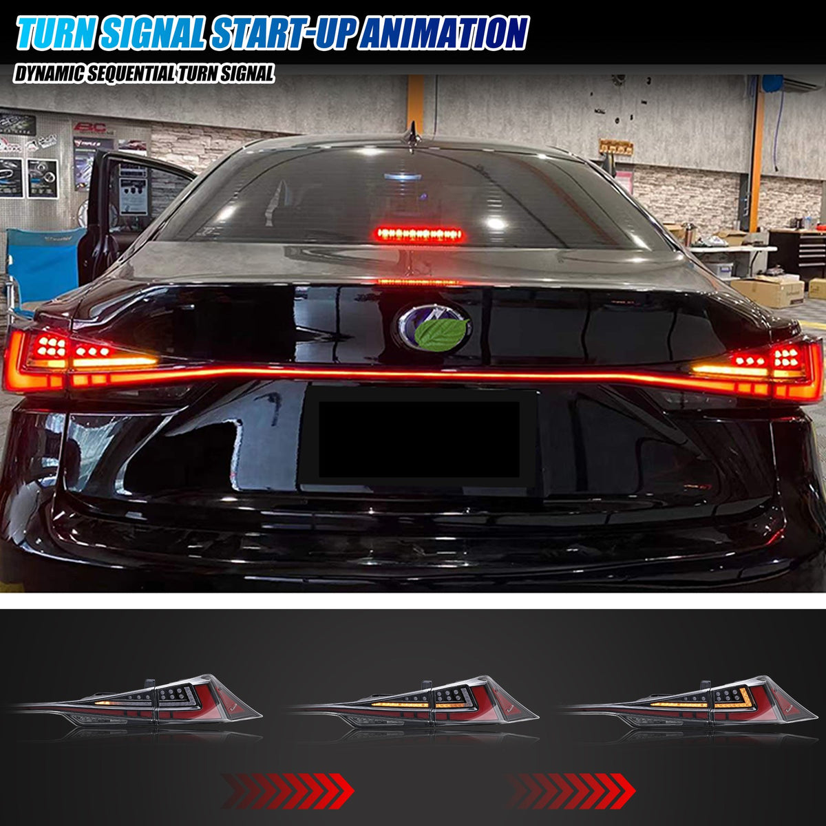 Sequential LED turn signal on the 2014-2020 Lexus IS250 / IS350 / IS200t / IS300 tail light
