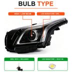 Right halogen projector headlight side angle for 2014-2019 Cadillac CTS