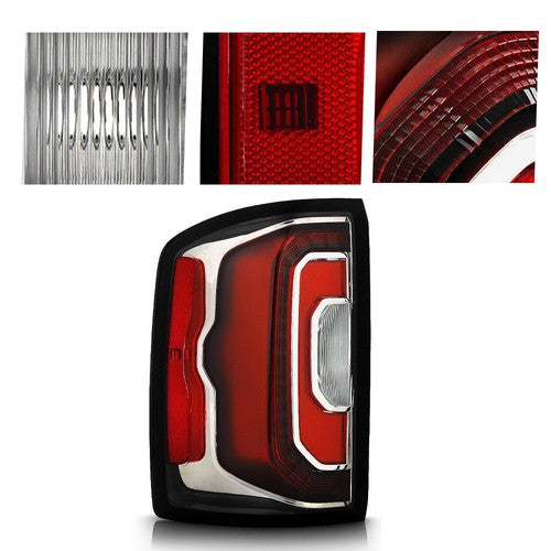 chrome LED tail light view 6 for GMC Sierra 1500 Factory LED Models (2016-2018)