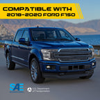 Fitment chart for Black Halogen headlights, 2018-2020 Ford F-150