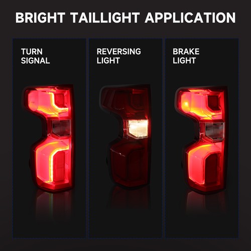 chrome LED tail light view 6 for Chevy Silverado 1500 (2019-2026)