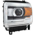 Pair halogen projector headlight front angle for 2014-2015 GMC Sierra 1500