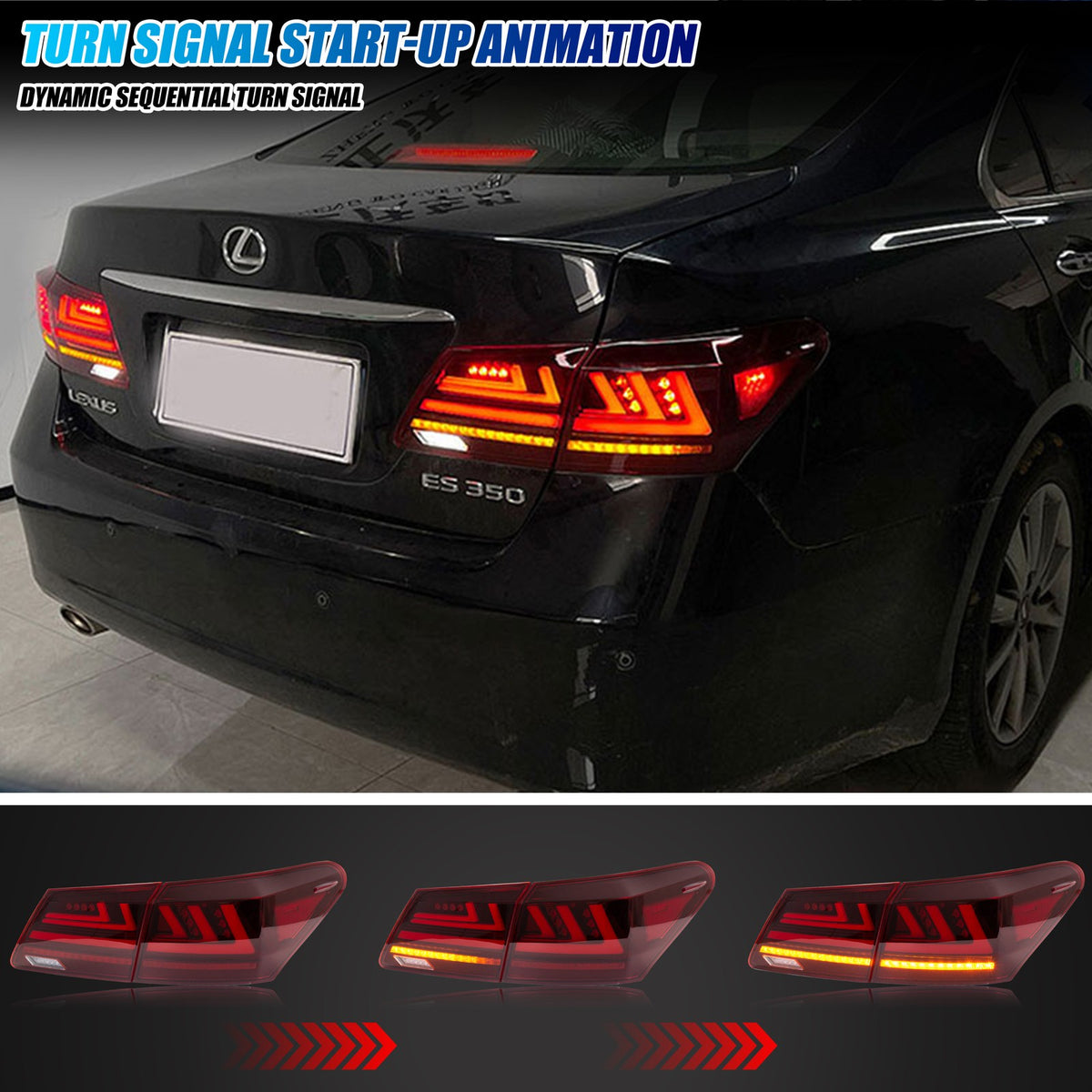 Sequential LED turn signal on the 2007-2012 Lexus ES350 tail light
