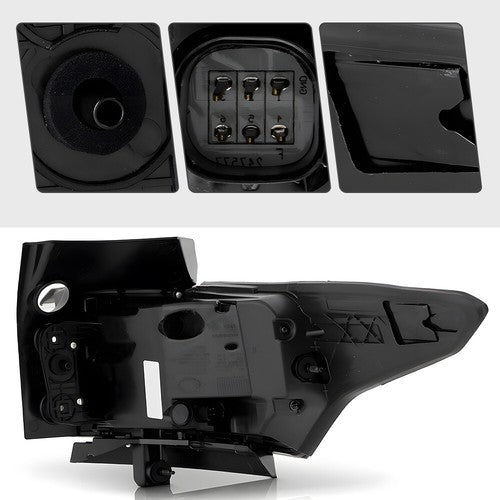 black LED outer tail light view 6 for Chevy Traverse (2018-2021)