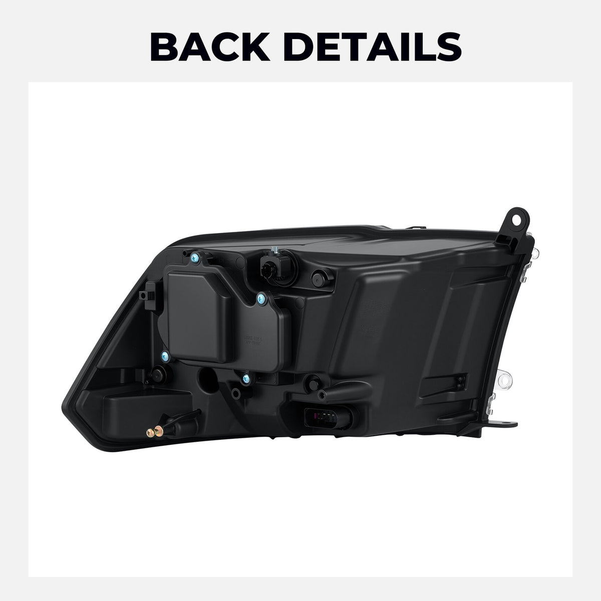 Black Projector Halogen headlight features and specifications for 2013-2018 Ram 1500 2500 3500 (image 2)