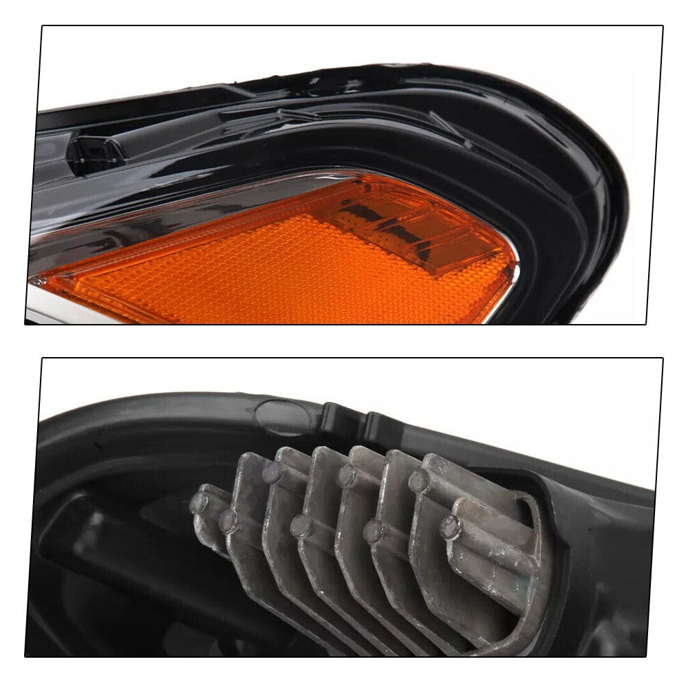 Pair LED headlight rear housing angle for 2017-2020 Ford Fusion