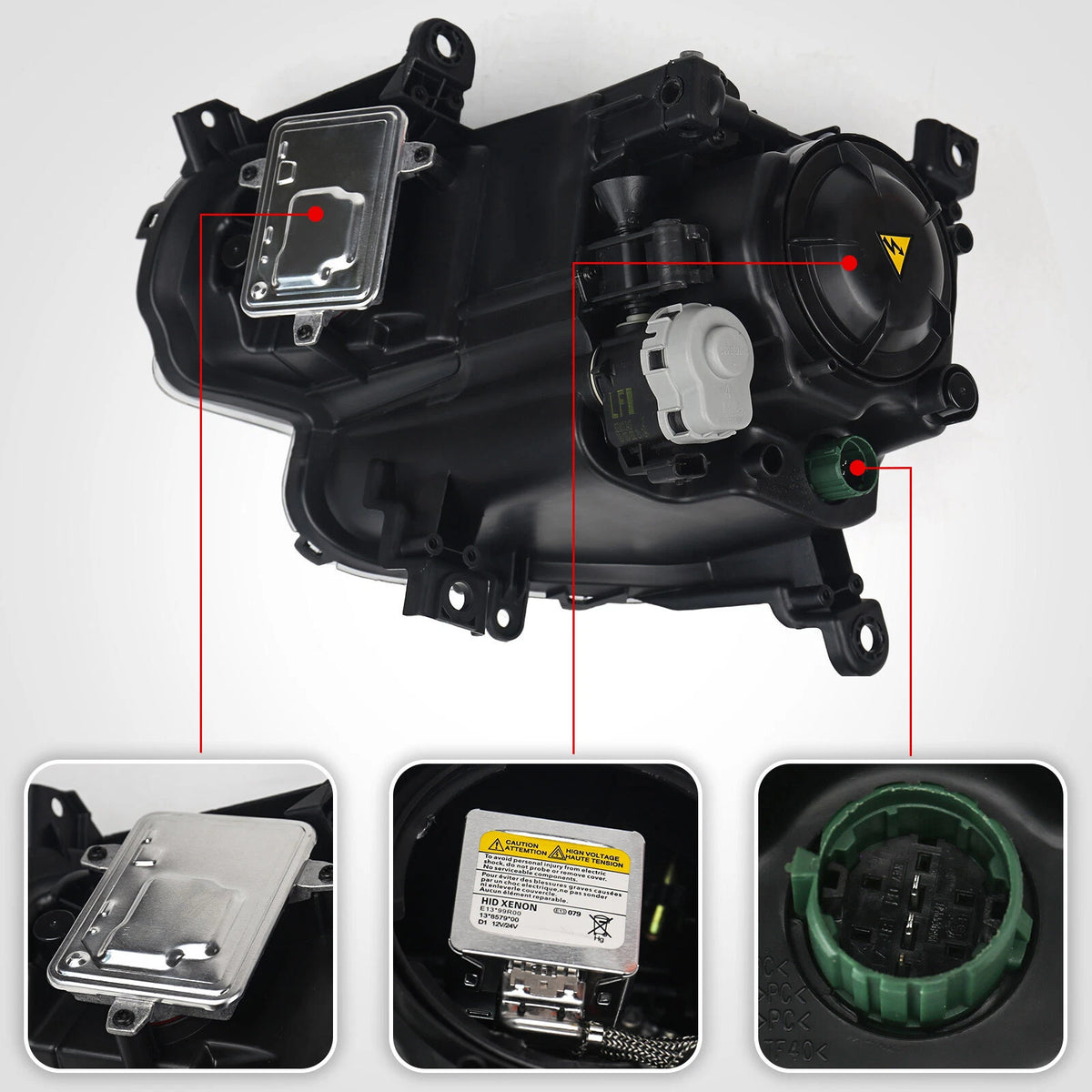 Hid headlight bottom angle for 2014-2018 Jeep Cherokee