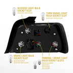 E36 sedan tail light back: reverse, turn, brake and parking sockets