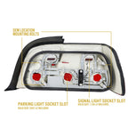 Back of the E36 coupe tail light: parking and signal sockets