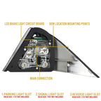 Back of the tail light with LED circuit board