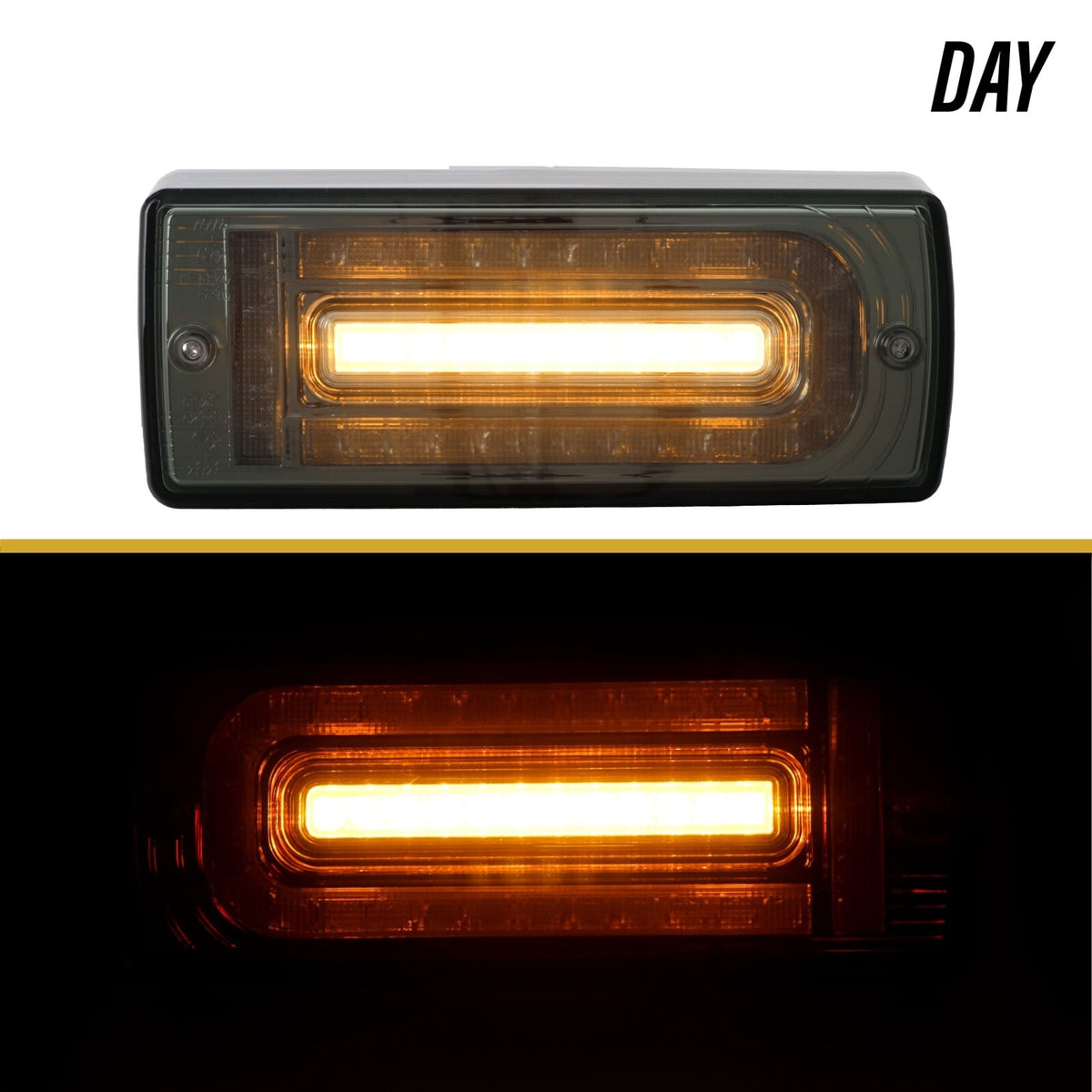Day and night view with sequential signal