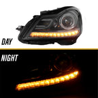 Day and night view of the amber signal