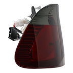 Side profile of the E46 coupe outer LED tail light with wiring and connector