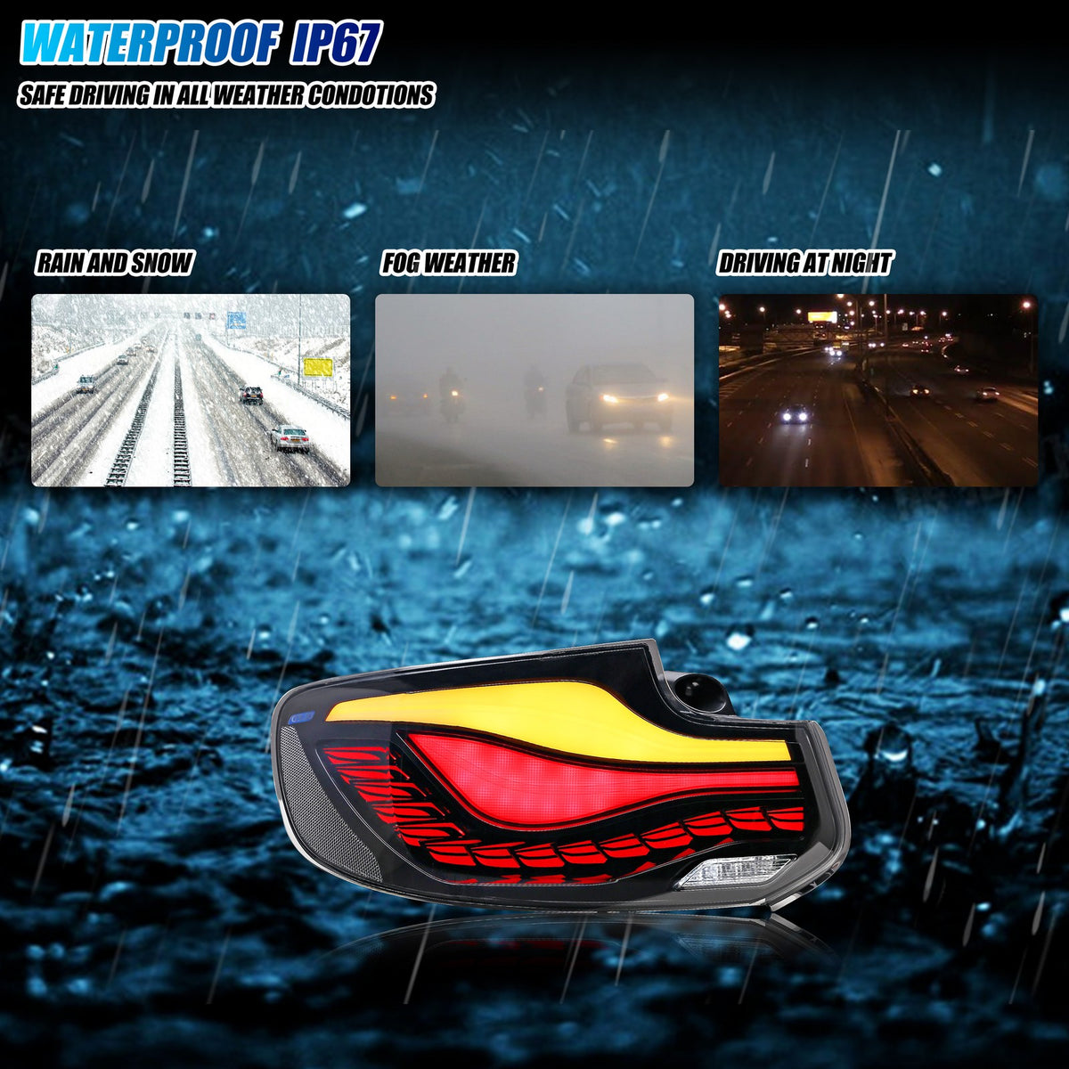 Sealed, waterproof construction of the 2014-2020 BMW 2 Series F22 / F23 / M2 F87 LED tail light