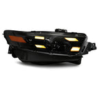 Left LED headlight lens close-up for 2013-2019 Ford Taurus