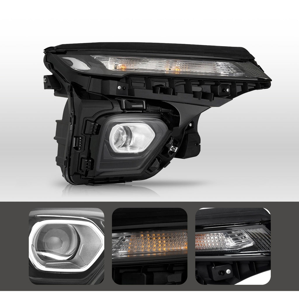 Right LED headlight side angle for 2024-2026 Chevrolet Trailblazer LS