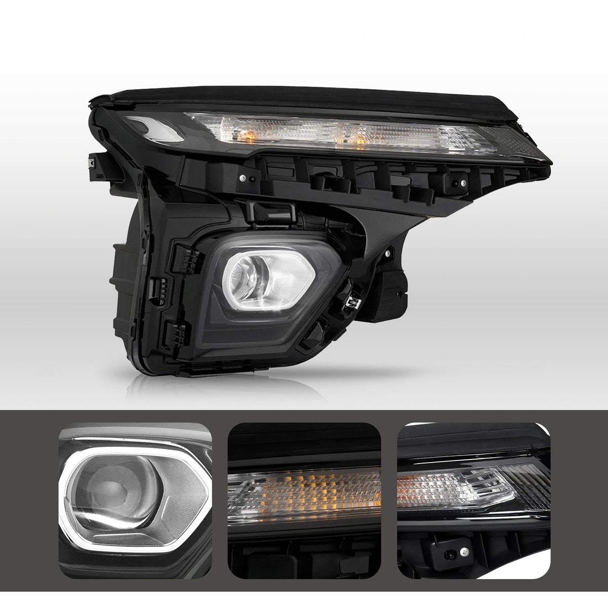 Right LED headlight side angle for 2024-2026 Chevrolet Trailblazer LS