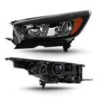 Left halogen headlight lens close-up for 2018-2019 Ford Escape