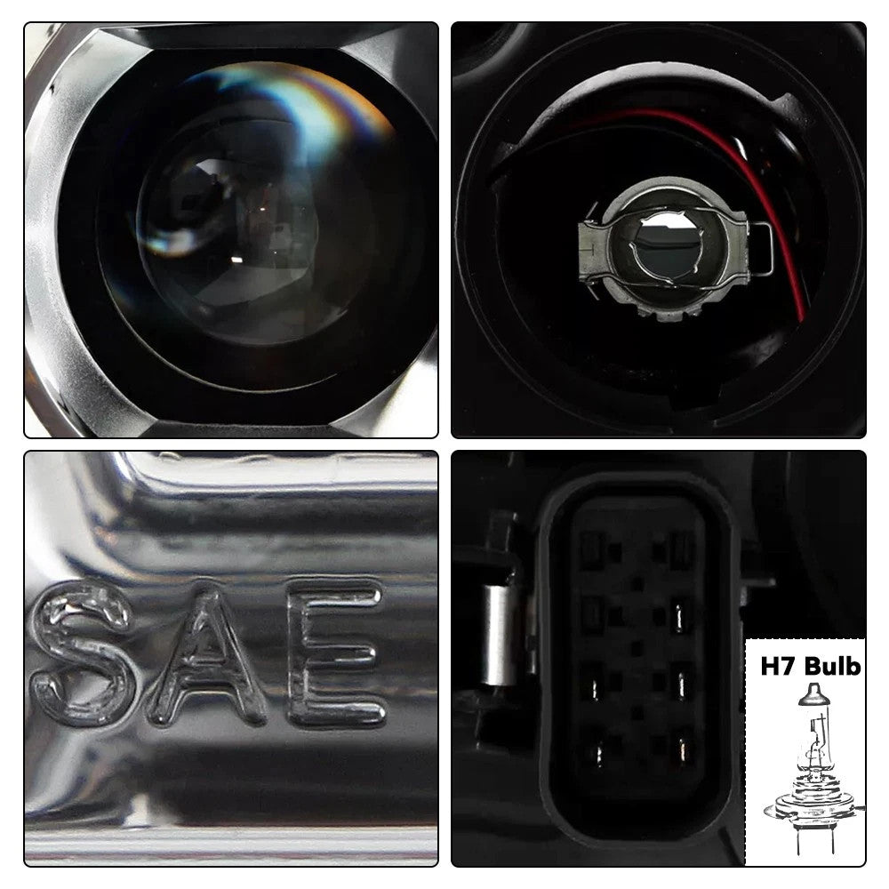 Connector and bulb socket diagram for 2014-2015 GMC Sierra 1500 headlights