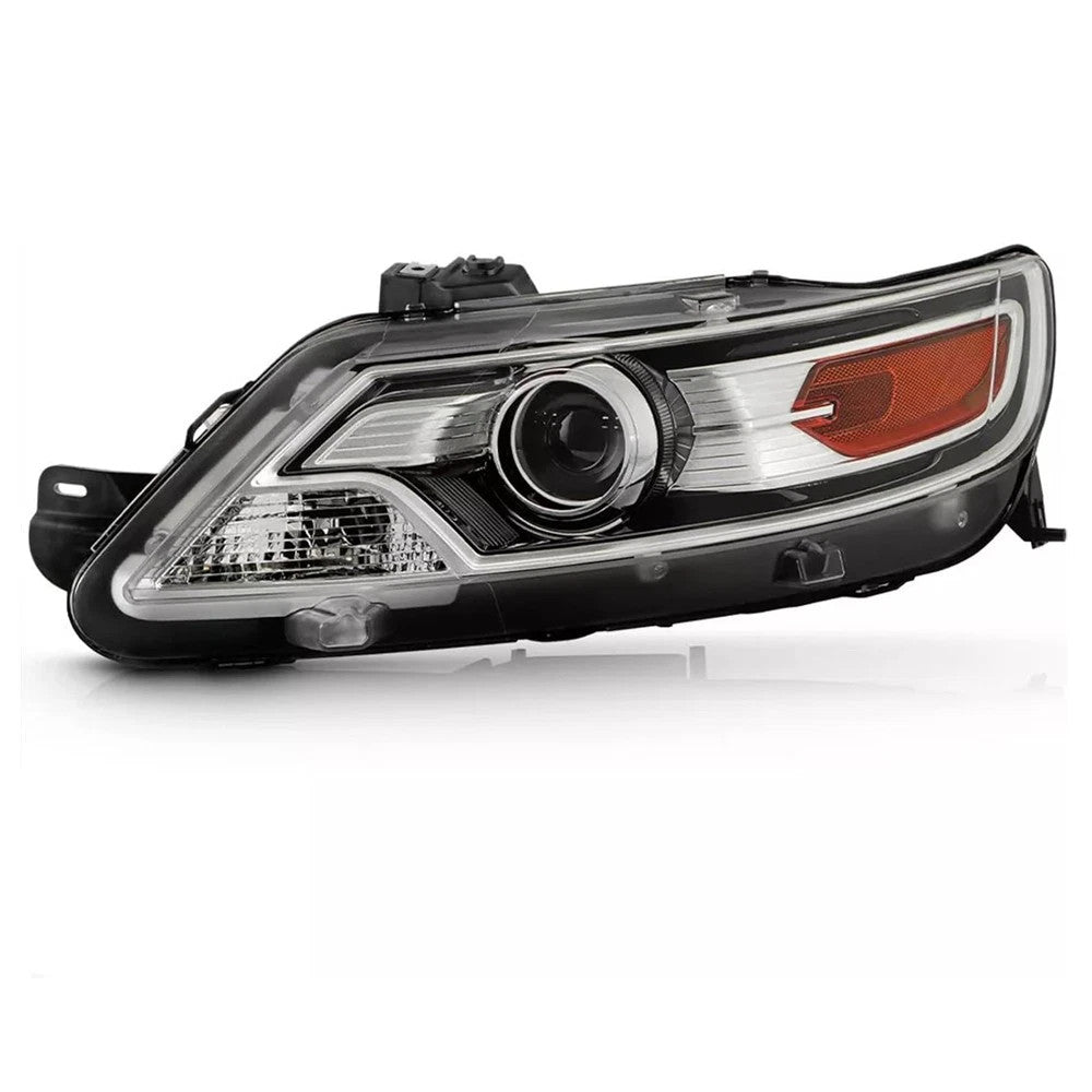 Left halogen projector headlight lens close-up for 2010-2012 Ford Taurus