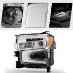 Left LED headlight side angle for 2022-2026 Chevrolet Silverado 1500