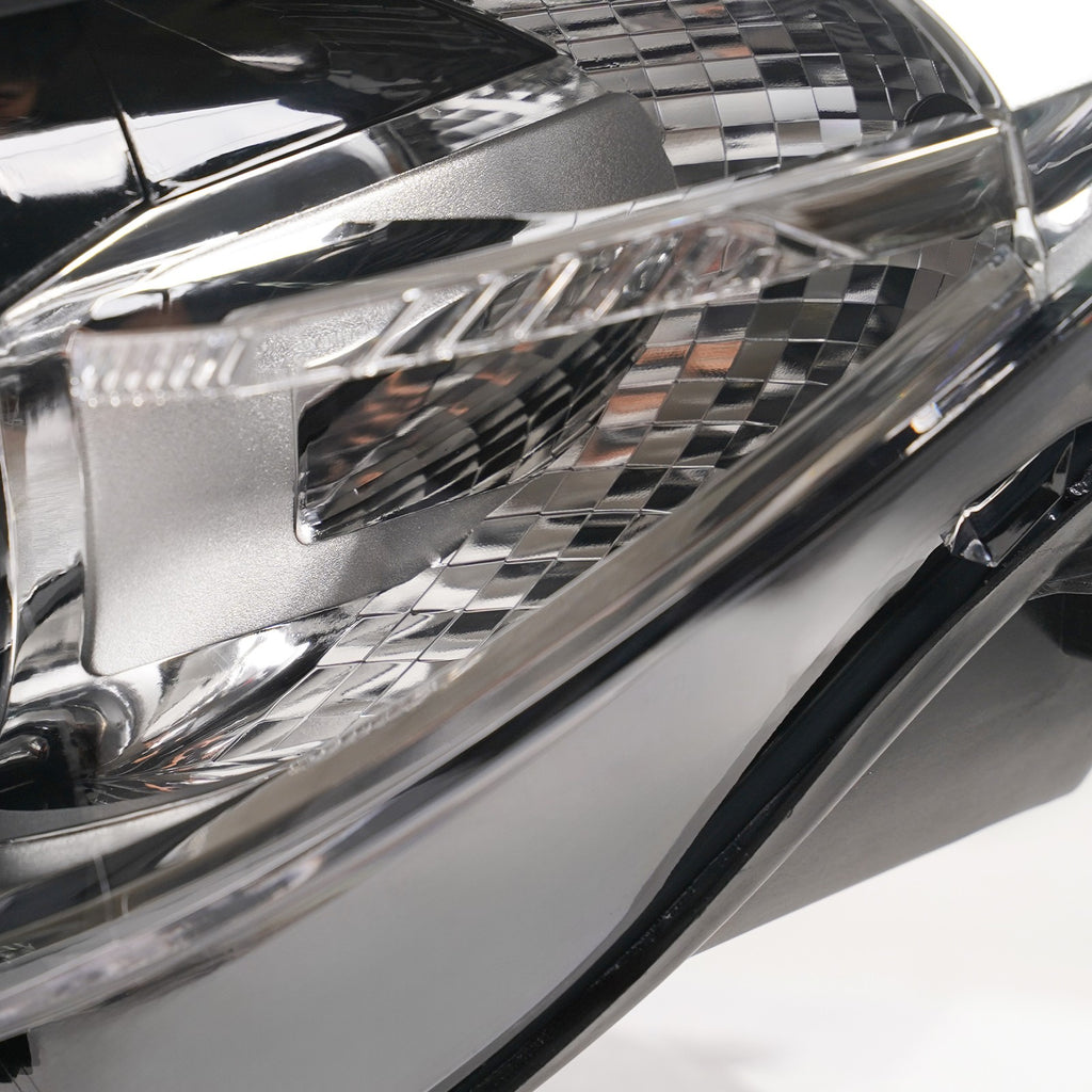 Left LED headlight lens close-up for 2018-2021 BMW X3 / X4