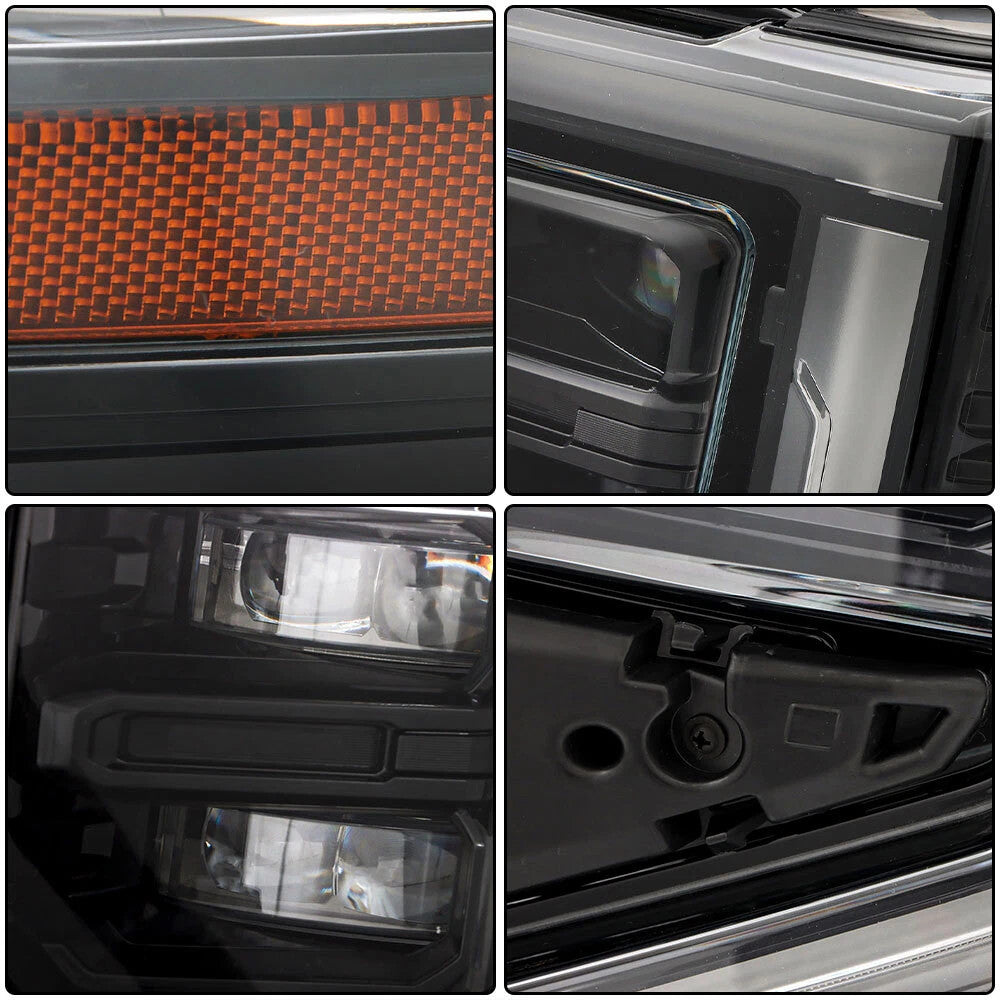 Pair LED headlight rear housing angle for 2022-2026 GMC Sierra 1500
