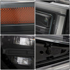 Pair LED headlight rear housing angle for 2022-2026 GMC Sierra 1500