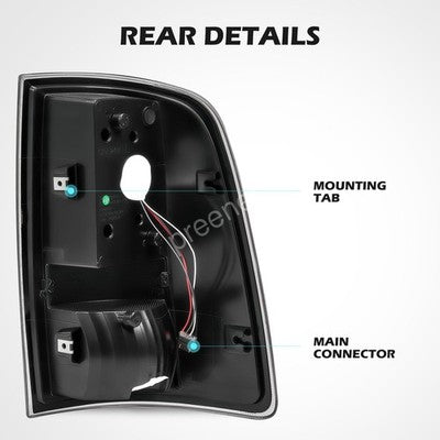 black LED tail light view 7 for Ram 1500 2500 3500 (2009-2018)