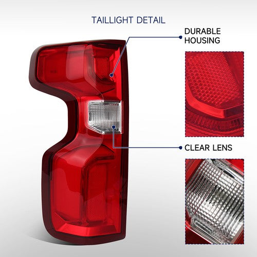 chrome LED tail light view 7 for Chevy Silverado 1500 (2019-2026)