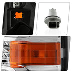 Left halogen headlight lens close-up for 2008-2026 Ford E-Series