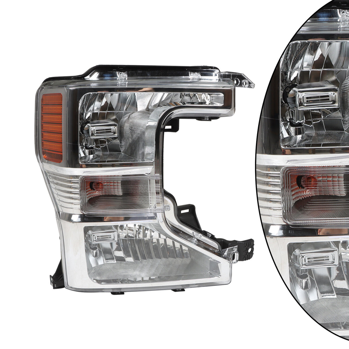 Pair halogen headlight rear housing angle for 2020-2022 Ford F-250/F-350 Super Duty
