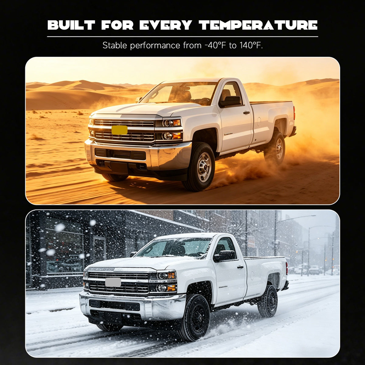 Right halogen headlight lens close-up for 2015-2019 Chevy Silverado HD