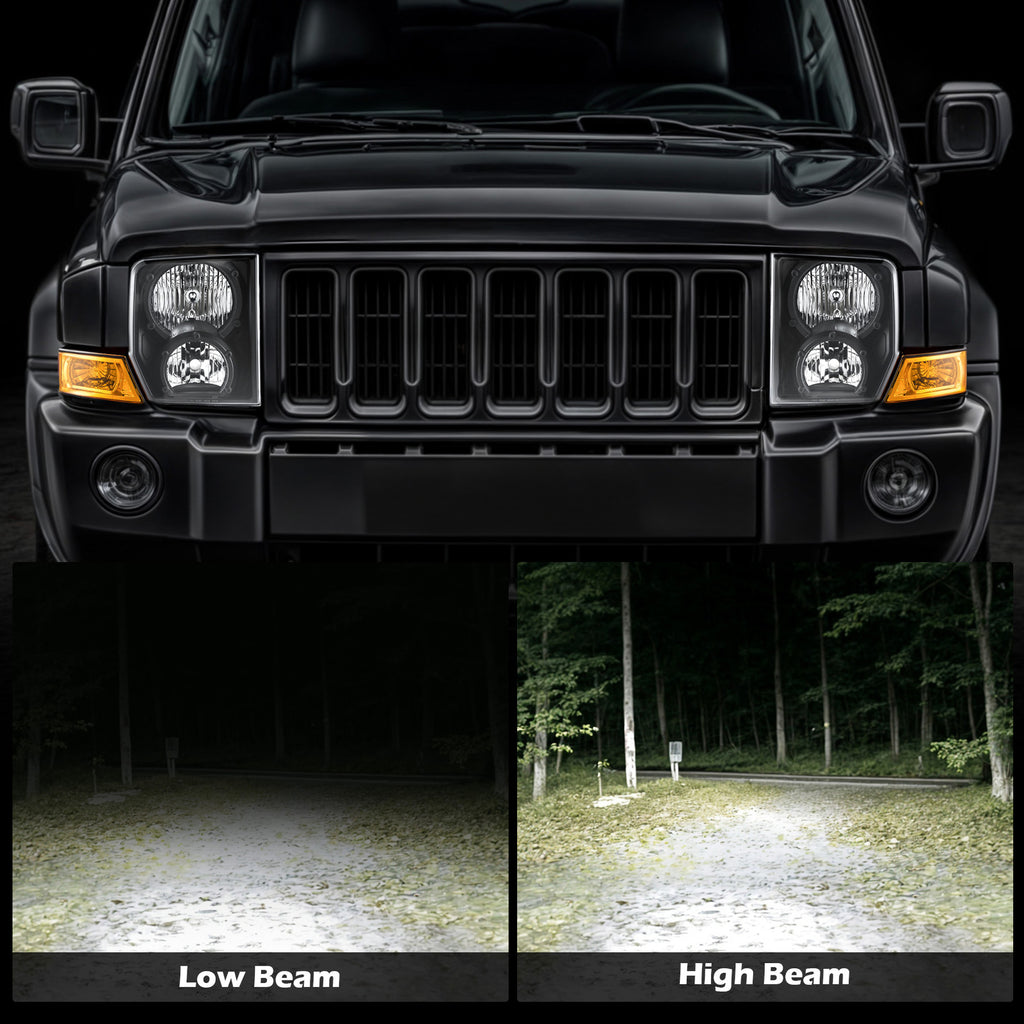 Black Halogen headlight features and specifications for 2006-2010 Jeep Commander (image 2)