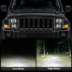 Black Halogen headlight features and specifications for 2006-2010 Jeep Commander (image 2)
