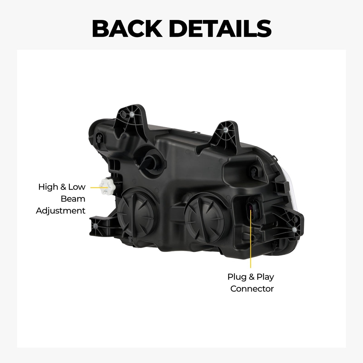 Chrome Halogen headlight features and specifications for 2014-2023 Kenworth T880 (image 2)