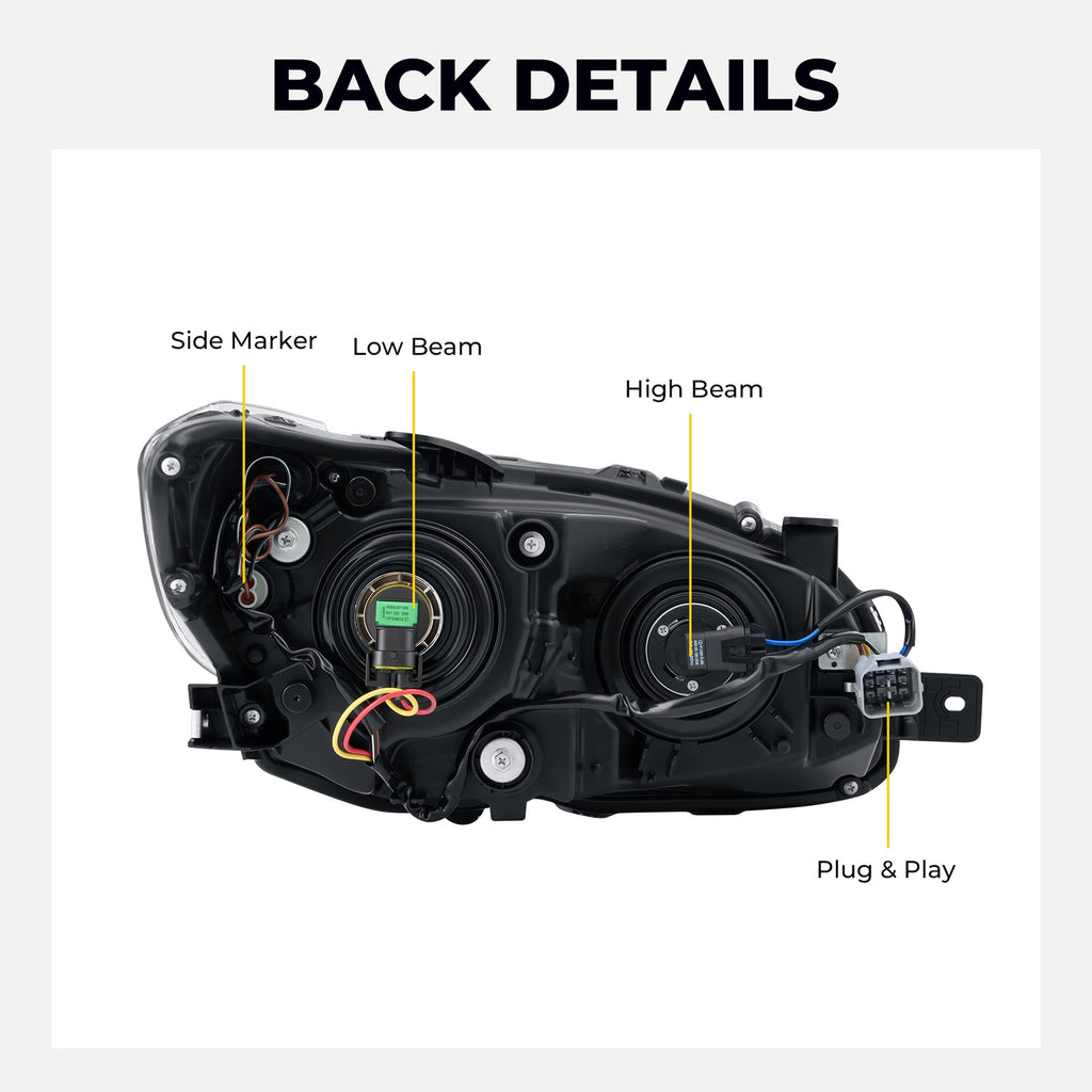 Chrome Projector Halogen headlight features and specifications for 2015-2020 Subaru WRX (image 3)