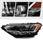 Right LED headlight side angle for 2019-2024 VW Jetta