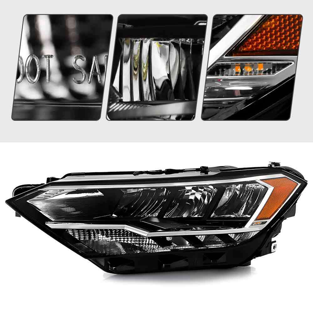 Right LED headlight side angle for 2019-2024 VW Jetta