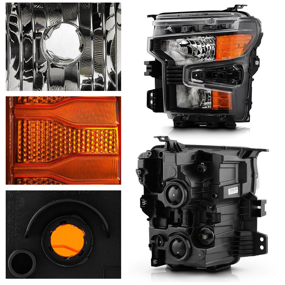 Pair Halogen headlight rear housing angle for 2022-2026 Chevrolet Silverado 1500
