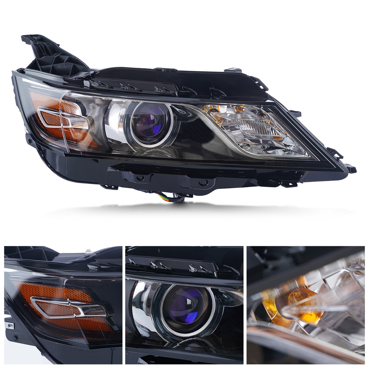 Right halogen projector headlight side angle for 2014-2020 Chevy Impala