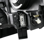 Left halogen headlight lens close-up for 2014-2018 Ford Fiesta