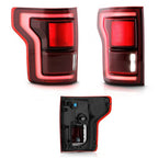 dark red LED tail light view 7 for Ford F-150 Raptor with BLIS (2017-2019)