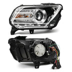 Left projector headlight side angle for 2010-2014 Ford Mustang