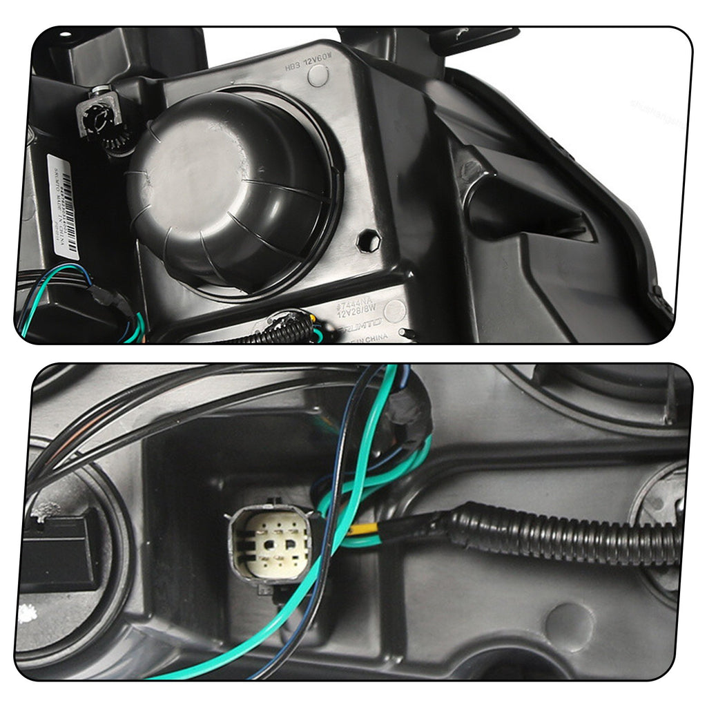 Pair halogen headlight rear housing angle for 2015-2022 Chevy Colorado