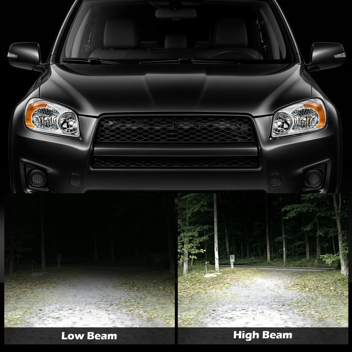Chrome Halogen headlight features and specifications for 2009-2012 Toyota RAV4 (image 2)