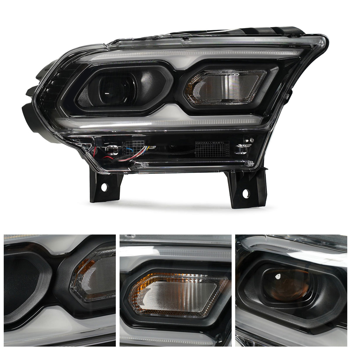Left LED projector headlight side angle for 2021-2026 Dodge Durango