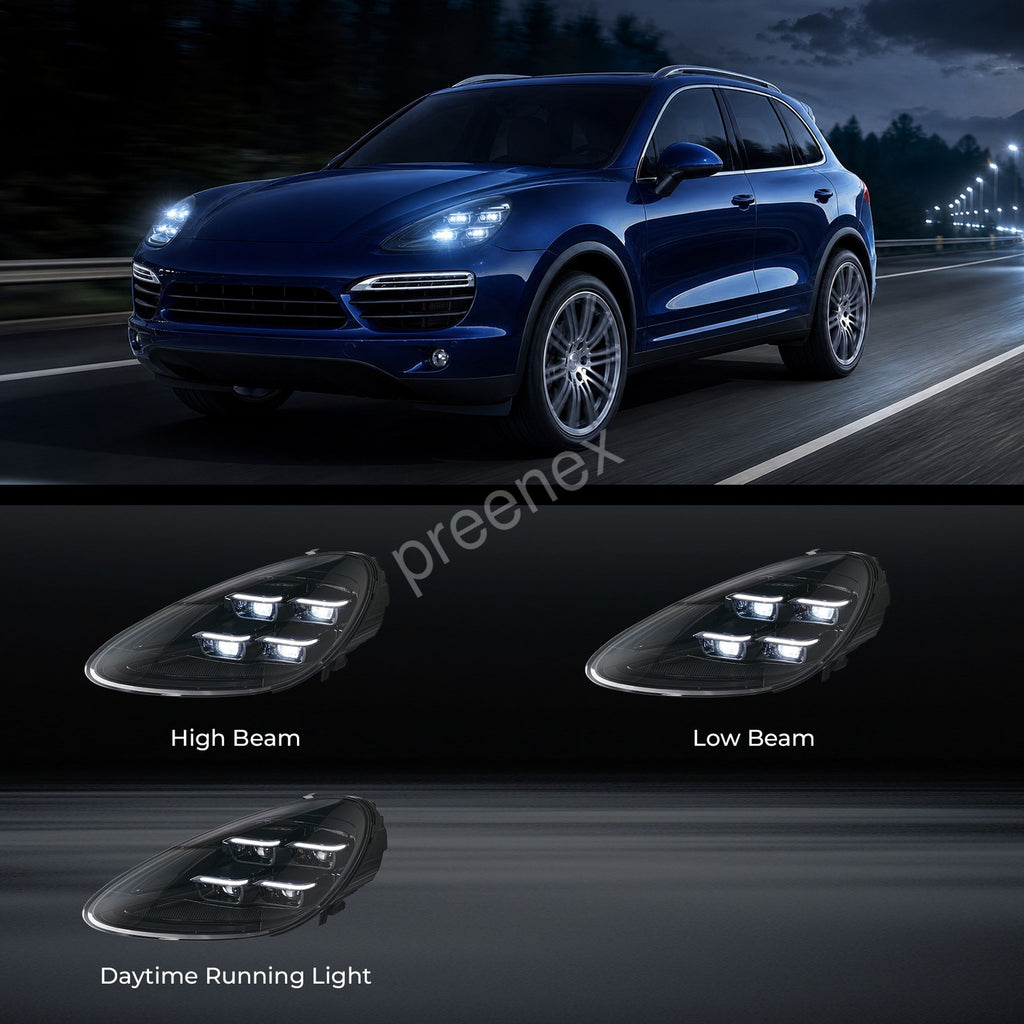 2025 Style Full LED headlight features and specifications for 2011-2014 Porsche Cayenne 958 (image 3)